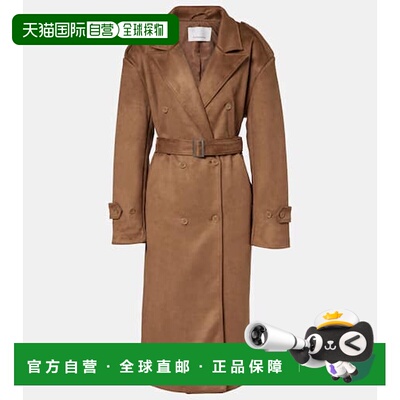 1h可退 香港直邮The Frankie Shop 女士 Pembroke 风衣 brown棕色