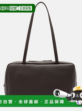 1h可退 香港直邮潮奢 The Row 女士 Astra 皮革肩包 brown棕色 舒