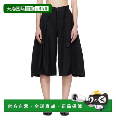 1h可退 香港直邮潮奢 Sacai 女士 黑色 Suiting 短裤 2608287