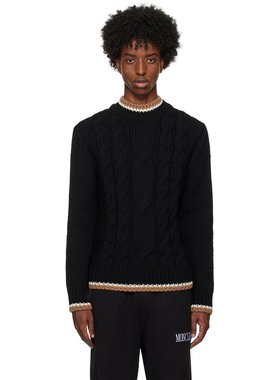 潮奢 Moncler 盟可睐 男士 黑色毛衣 J20919C00021M1172