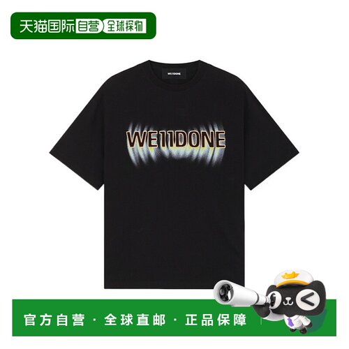 香港直邮WE11DONE 男士T恤 WDTT125761UBK SS2025 黑色