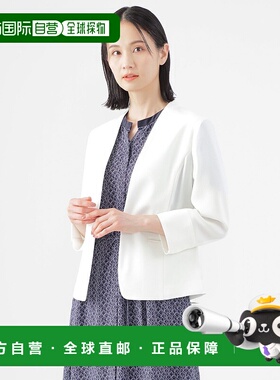 1h可退 日本直邮TRANS WORK 女士美系列无领轻便外套 U1E08550__