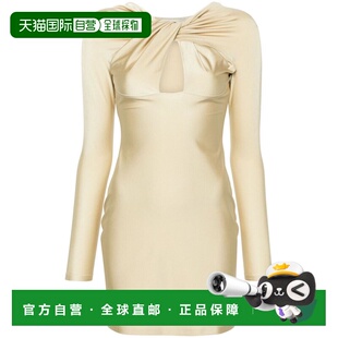 1h可退 香港直邮Coperni 女士 扭曲镂空迷你连衣裙 COPJS18545BEI