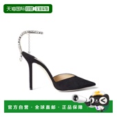 香港直邮Jimmy Choo 水晶缀饰高跟鞋 1h可退 SAEDA100EWA单鞋