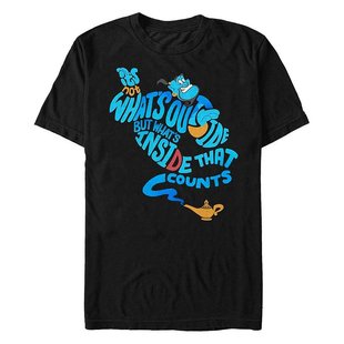 Sun Disney 阿拉丁神灯精灵出瓶语录短袖 恤 男士 美国直邮Fifth