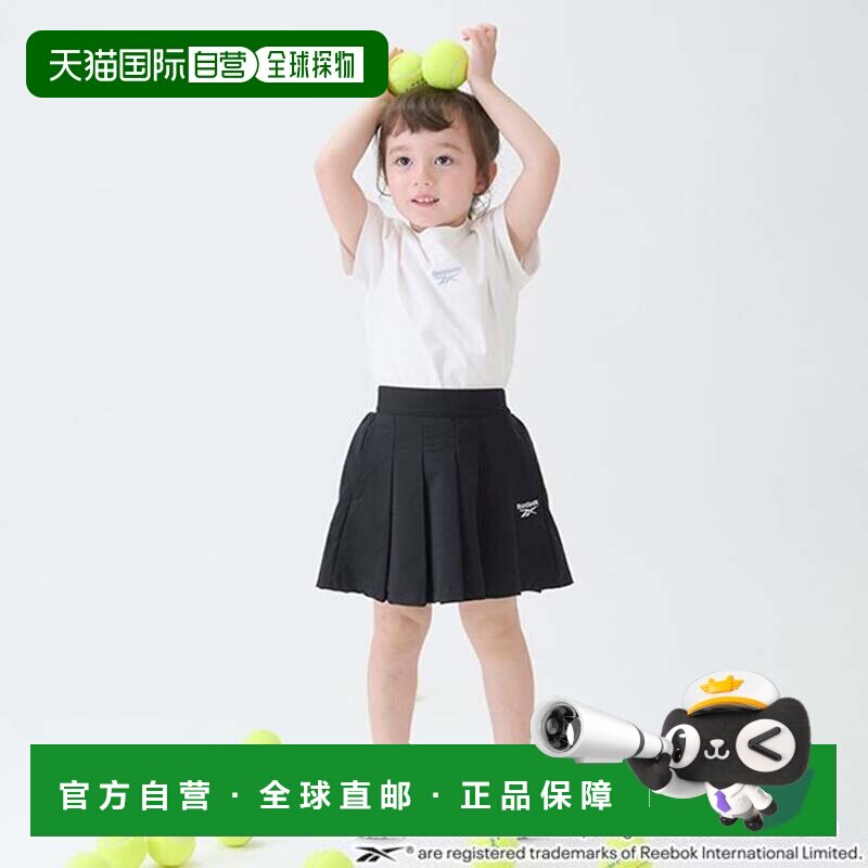 日本直邮Reebok 百褶运动裤 黑色短裙