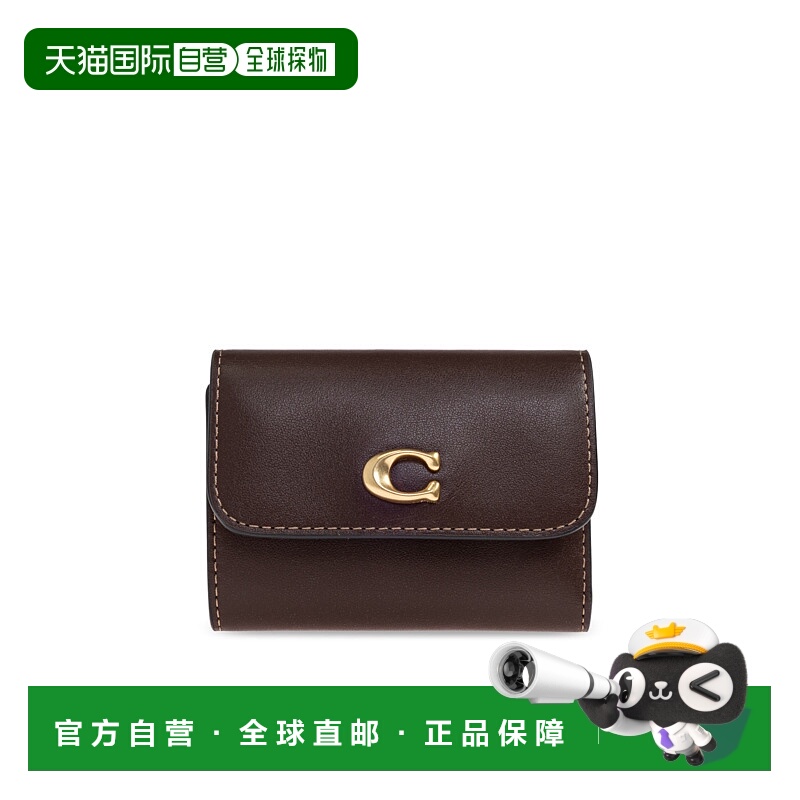 1h可退 香港直邮COACH 女士卡包 CZ1110B4MPL SS2026 棕色 Leathe
