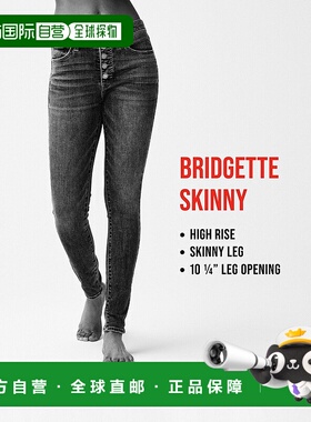 自营 Lucky Brand 女式高腰 Bridgette 紧身皮裤 黑色 美国奥莱直