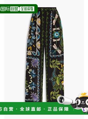 1h可退 香港直邮潮奢 FARM RIO 女士 印花缎面直筒裤 325502WINTE