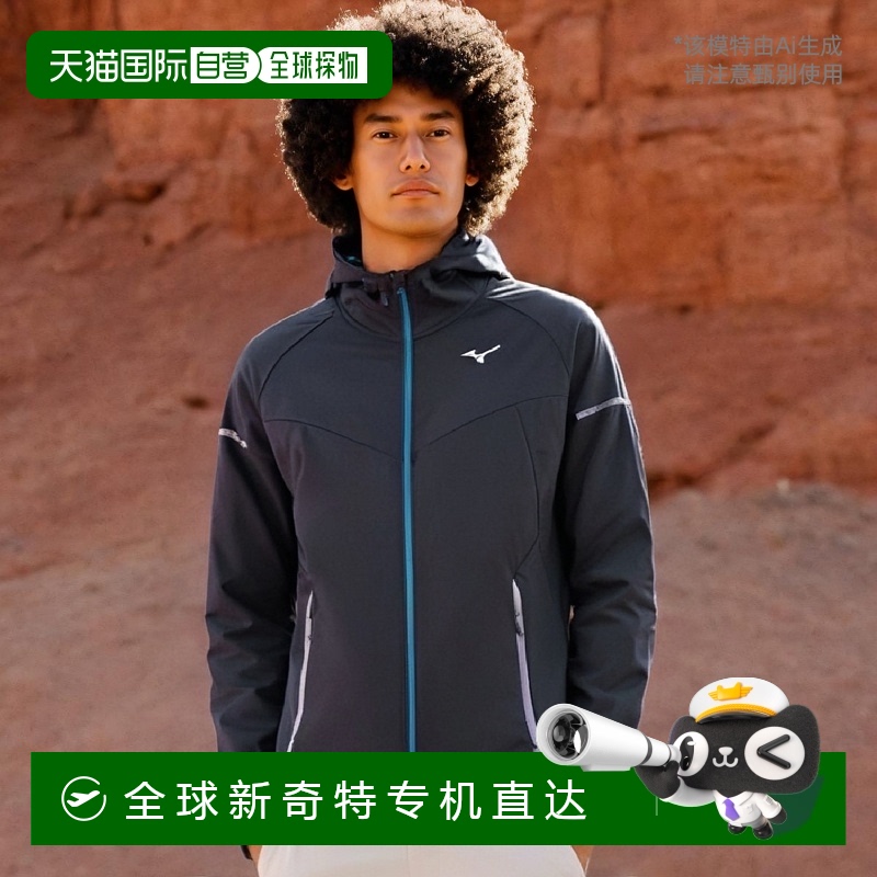【日本直邮】Mizuno美津浓 跑步服夹克J2ME9501男式 黑色 S