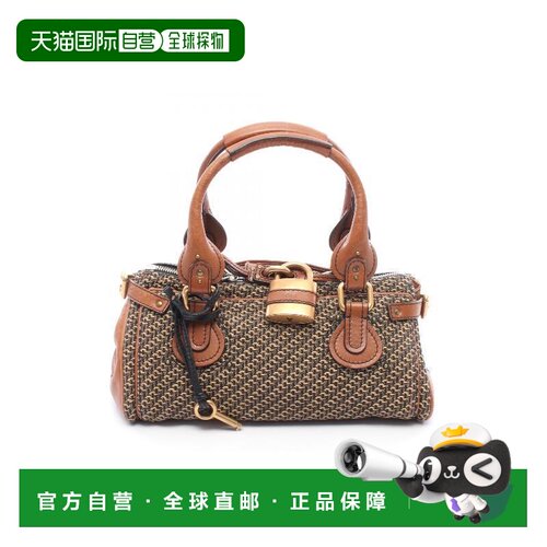 日本直邮中古二奢Chloe克洛伊女包A级95新Handbag手包帆布手提包