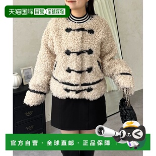 1h可退 日本直邮prose verse 女装 curly fur 外套 宽松半开襟 双