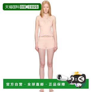 1h可退 香港直邮潮奢 SKIMS 女士 粉色 Cotton Jersey Lace 睡衣