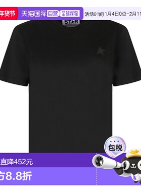 1h可退 香港直邮GOLDEN GOOSE 女士 黑色棉质T恤 GWP01220P000593