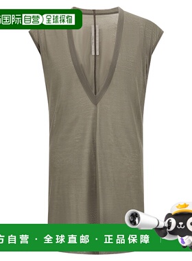 香港直邮RICK OWENS 男士T恤 RU02E1157UC34 AW2025 灰色 'Dylan'