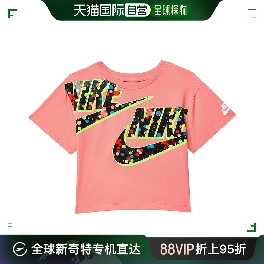 香港直邮潮奢 Nike耐克女童Futura Bokeh'勾'T恤(小童)童装