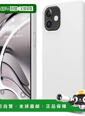【日本直邮】elago iPhone12mini 薄款硅胶保护套 白色手机壳