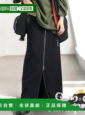 1h可退 日本直邮antiqua 女士双拉链针织半身裙 ESA00196长裙