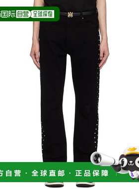 1h可退 香港直邮AMIRI 男士 黑色 Star Crystal Slim 牛仔裤 AMDN