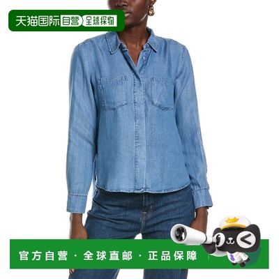 自营Nanette by Nanette Lepore High-Low Denim Shirt - blue 美