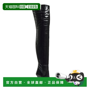 1h可退 香港直邮KHAITE 女士 Colt 过膝皮质靴子 black黑色 舒适