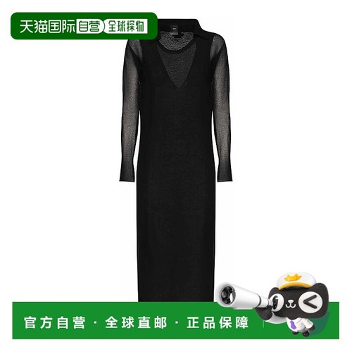 香港直邮PINKO 女士连衣裙 1051542LSZ99 AW2025 黑色 Midi Dress