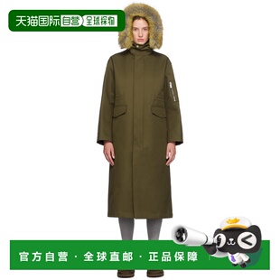 1h可退 香港直邮潮奢 Burberry 巴宝莉 女士 卡其色 Faux-Fur Hoo