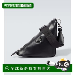 三角形图案皮革肩包 1h可退 香港直邮Prada 普拉达 男士