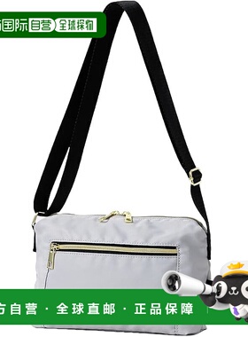 【日本直邮】Legato Largo阿耐洛Urban女士迷你防水斜挎包 浅灰色