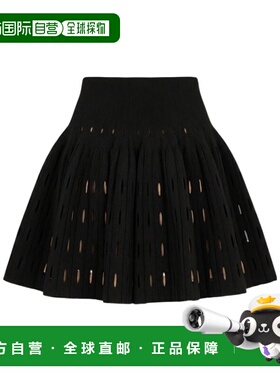 1h可退 香港直邮Alaia 褶皱镂空半身裙 5W9JB62CM184