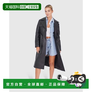 自营belle & bloomUnstoppable Leather Trench - black 美国奥莱