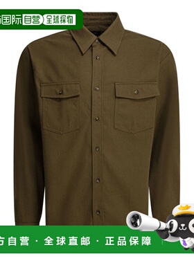 1h可退 香港直邮A.P.C. 男士 長袖扣襯衫 COHMAH32059 green绿色