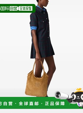 1h可退 香港直邮Miu Miu 缪缪 女士 CAMOSCIO 购物托特包 5BG231V