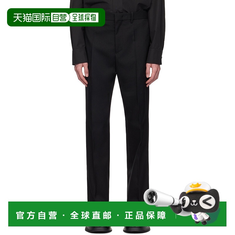 香港直邮Jil Sander 吉尔 桑达 男士 黑色 Tailored 长裤 J22KA01