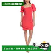Eliza 绉纱迷你连衣裙 自营 红色包臀裙 美国直发奥莱