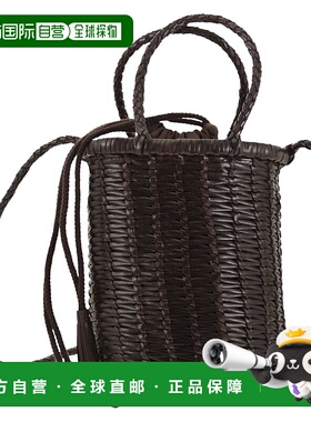 香港直邮DRAGON DIFFUSION 女士 LINA 迷你编织皮革包包 8704DKBR