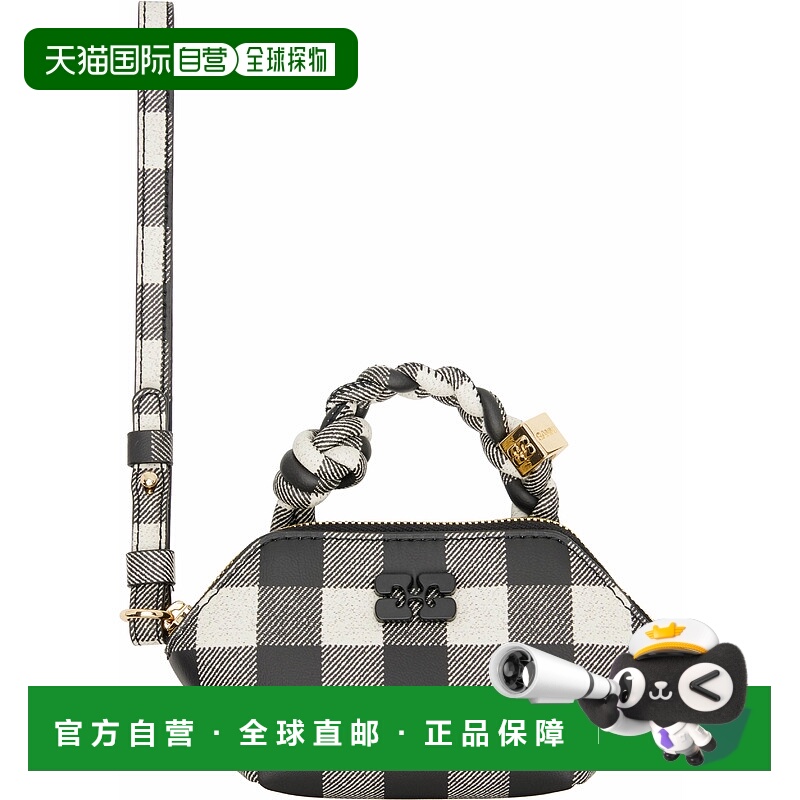1h可退 香港直邮潮奢 GANNI 甘尼 女士 黑色 & 白色 Nano Bou 零