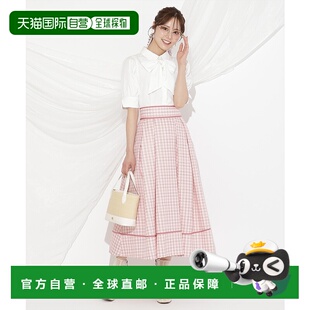 1h可退 日本直邮WILLSELECTION 女士春季格纹高腰系带蓬松裙 2008