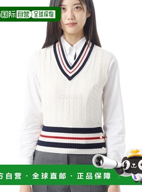 韩国直邮Thom Browne FKV184A Y2001 100 好的学院风羊绒毛衣背心