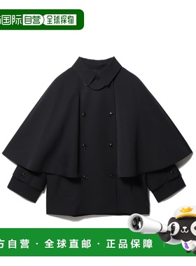 1h可退 日本直邮COLUMN 女装 半双排扣短款风衣 宽版斗篷设计 611