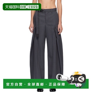 女士 灰色 Stripe 1h可退 长裤 Sacai Doeskin 2508 香港直邮潮奢