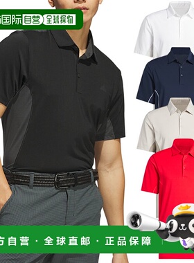 日本直邮阿迪达斯织物混合背部网眼短袖衬衫 KUH58 男士高尔夫服