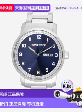 自营 Wenger Swiss Army 男式 01.1541.121 Attitude 蓝色表盘手