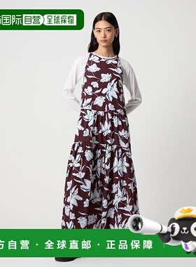 1h可退 日本直邮EMMEL REFINES 女士 大花印花宽松长袖连衣裙 662