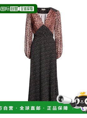 1h可退 香港直邮RIXO 女士 真丝连衣裙 black黑色 舒适时尚