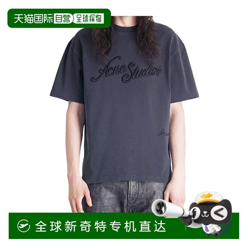 香港直邮ACNE STUDIOS 男士T恤 CL0327BM0 SS2025 蓝色 短袖T恤