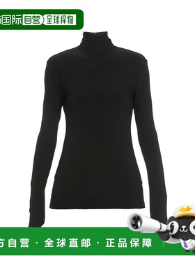 香港直邮Norma Kamali 黑色高领套衫 KK2296PL041