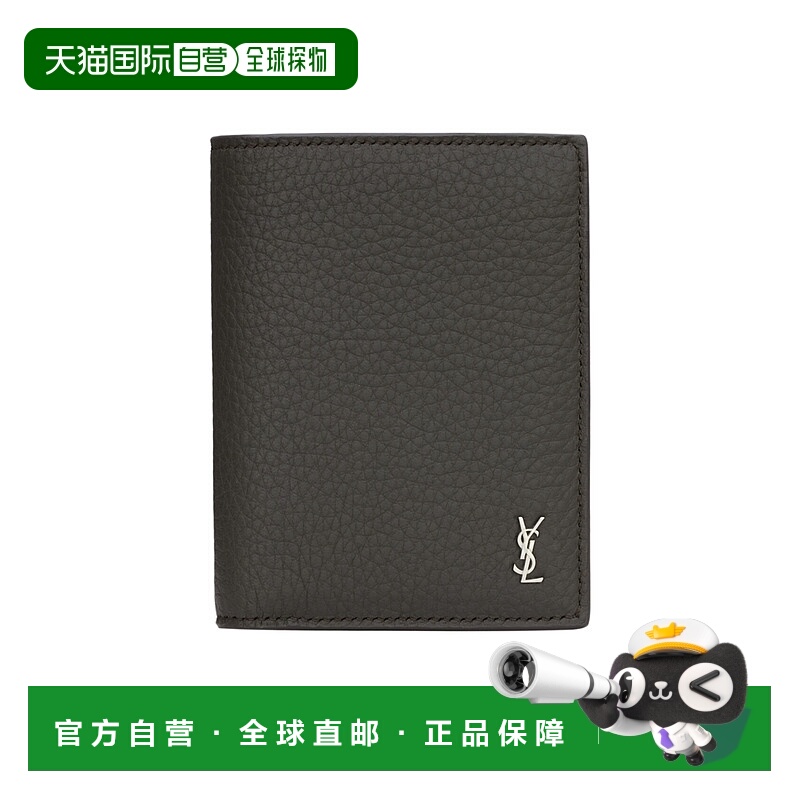 香港直邮Saint Laurent TINY LE CASSANDRE粒面皮革信用卡钱包 84