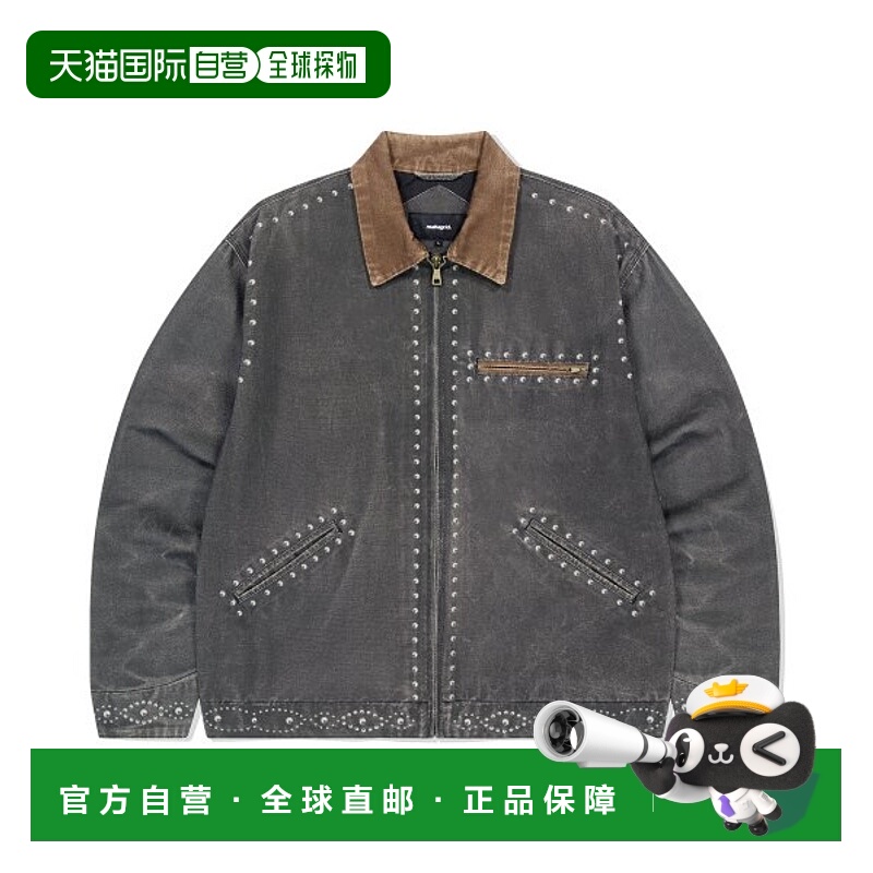 韩国直邮MAHAGRID 男女同款24年新款美式复古夹克外套MG2ESMJ242A