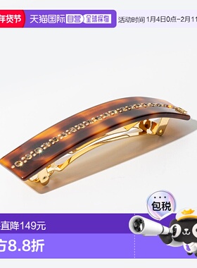 日本直邮Alexandre de Paris AA8-736-75 女士发夹8厘米方形水晶